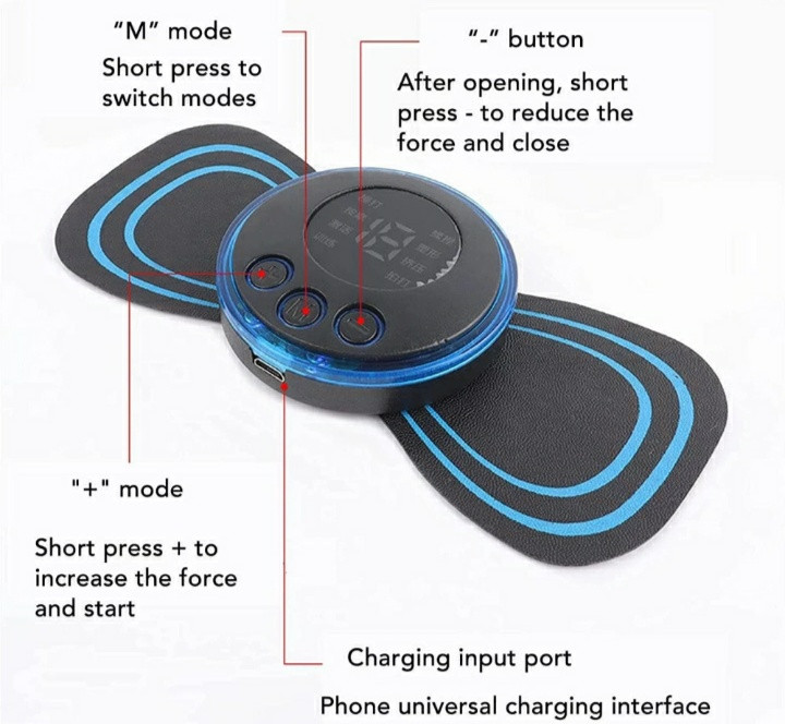 Portable Mini Electric Neck Massager Shiatsu Cervical Back Body